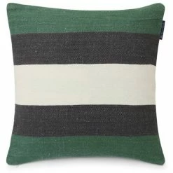 Lexington Irregular Striped Kissenhülle - 50x50 Cm - Green/gray