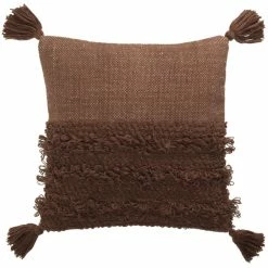 Tom Tailor Boho Solid Kissenhülle - 45x45 Cm - Cognac