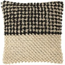 Tom Tailor Boho Tuffed Kissenhülle - 45x45 Cm - Natur-schwarz