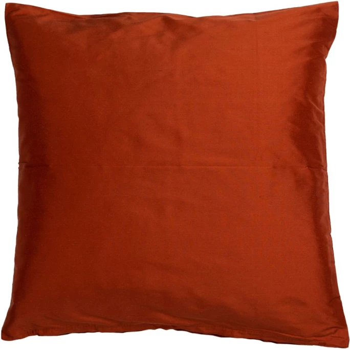 Linum SILK Kissenhülle - 40x40 Cm - Rusty Orange B13 1 Linum SILK Kissenhülle - 40x40 Cm - Rusty Orange B13