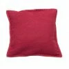 David Fussenegger SYLT Kissenhülle Uni Mit Zierstich - 40x40 Cm - Chinarot