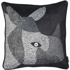 Moooi Dwarf Rhino Kissenhülle - 50x50 Cm - Schwarz