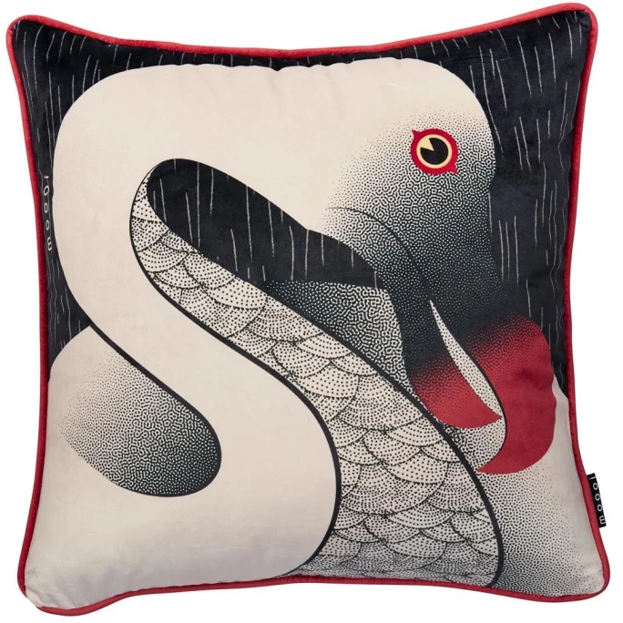 Moooi Dodo Pavone Kissenhülle - 50x50 Cm - Schwarz 1 Moooi Dodo Pavone Kissenhülle - 50x50 Cm - Schwarz