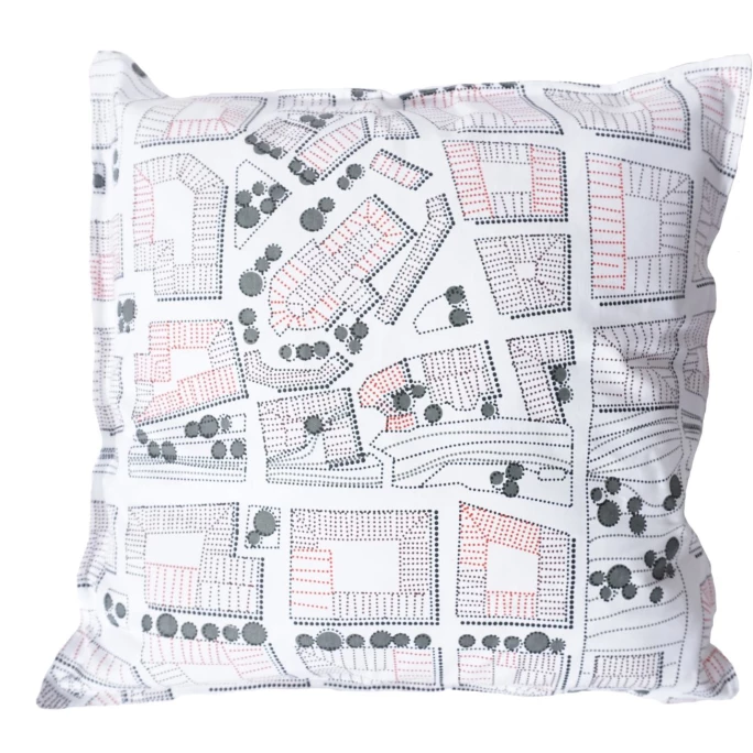 Born In Sweden - Sweden From Above Kissenhülle - 50x50 Cm - City 1 Born In Sweden - Sweden From Above Kissenhülle - 50x50 Cm - City