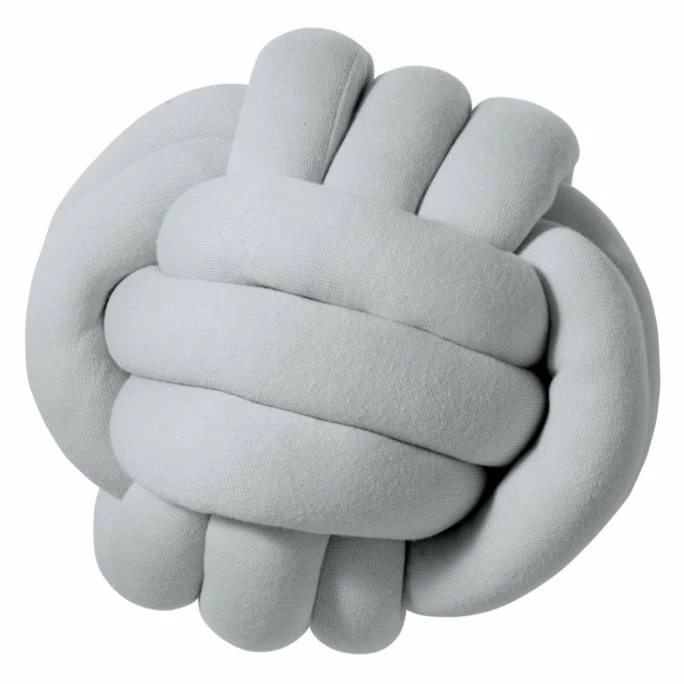 Nordic Coast Company Zopf Strick Knotenkissen - 40x40 Cm - Hellgrau 6 Nordic Coast Company Zopf Strick Knotenkissen - 40x40 Cm - Hellgrau – Bild 6