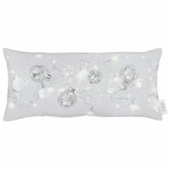 Apelt 2601 Christmas Elegance Kissen Mit Füllung - 24x48 Cm - Hellgrau/silber
