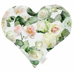 Apelt Herzkissen Gr. Summergarden 1624 - 35x40 Cm - Weiß/rose