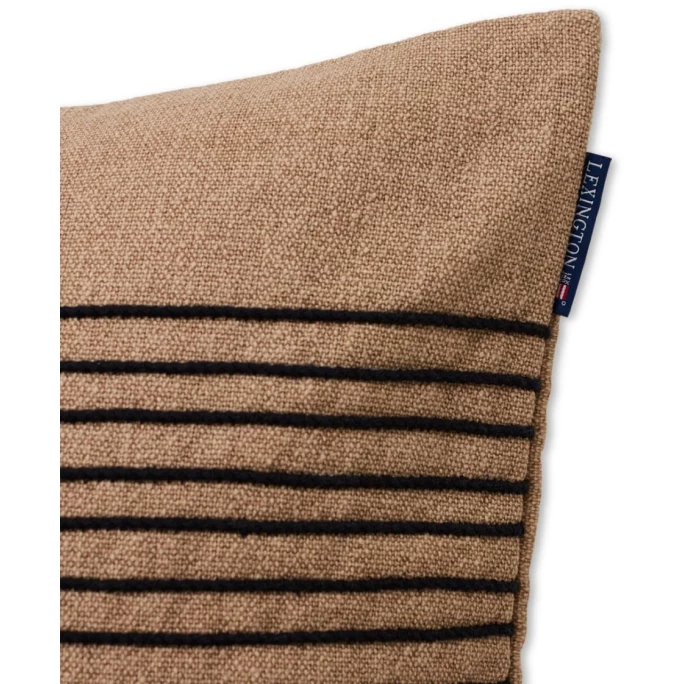 Lexington Deco Striped Canvas Kissenhülle - 50x50 Cm - Beige/gray 3 Lexington Deco Striped Canvas Kissenhülle - 50x50 Cm - Beige/gray – Bild 3
