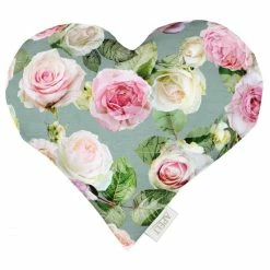 Apelt Herzkissen Kl. Summergarden 1624 - 30x32 Cm - Grün/rose