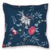Pip Studio Flower Festival Kissen Mit Füllung - 45x45 Cm - Dark Blue