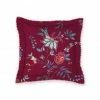 Pip Studio Flower Festival Kissen Mit Füllung - 45x45 Cm - Dunkelrot