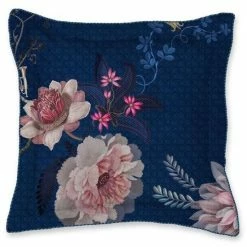 Pip Studio Tokyo Bouquet Kissen Mit Füllung - 45x45 Cm - Dunkelblau