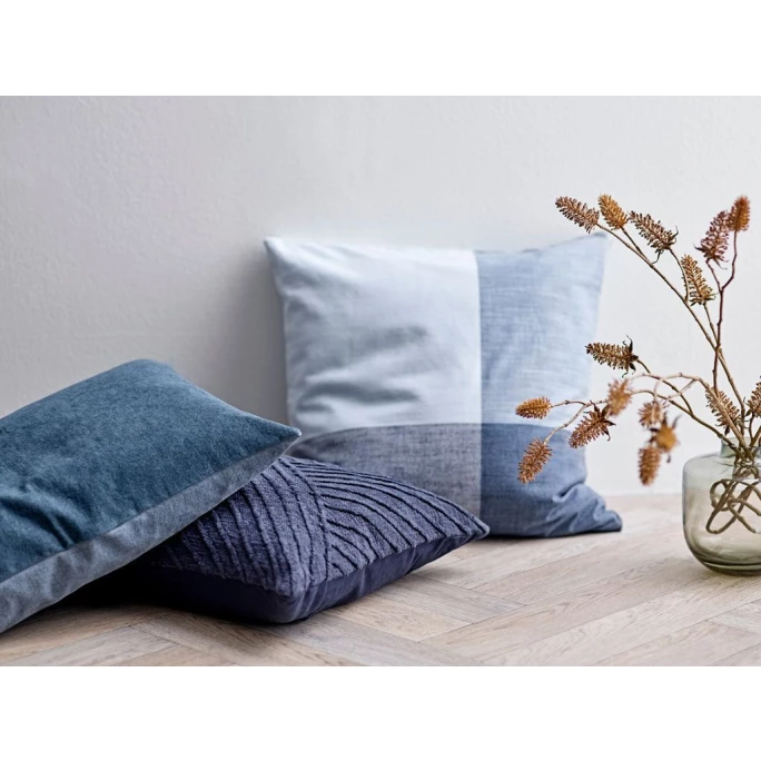 Södahl Check Kissen Mit Füllung - 50x50 Cm - China Blue 2 Södahl Check Kissen Mit Füllung - 50x50 Cm - China Blue – Bild 2