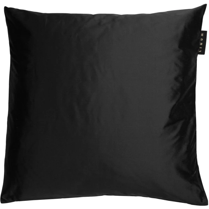 Linum SILK Kissenhülle - 40x40 Cm - Black H01 1 Linum SILK Kissenhülle - 40x40 Cm - Black H01
