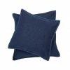 David Fussenegger SYLT Kissenhülle Uni Mit Zierstich - 40x40 Cm - Marine