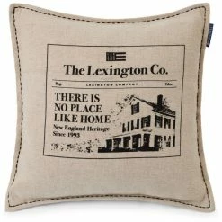 Lexington Like Home Printed Kissenhülle - 50x50 Cm - Beige/gray
