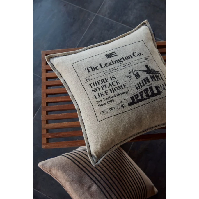 Lexington Like Home Printed Kissenhülle - 50x50 Cm - Beige/gray 4 Lexington Like Home Printed Kissenhülle - 50x50 Cm - Beige/gray – Bild 4