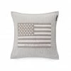 Lexington Arts & Craft Sham Kissenhülle Mit Amerika-Flagge - 50x50 Cm - Star Grey/white