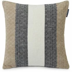 Lexington Vertical Striped Kissenhülle - 50x50 Cm - Beige/gray