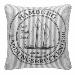 Pad OCEAN Kissenhülle - 45x45 Cm - Grey Hamburg