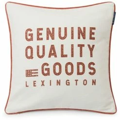 Lexington Genuine Printed Kissenhülle - 50x50 Cm - Off White/copper