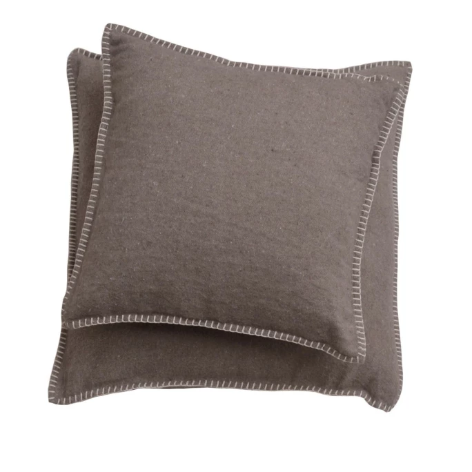 David Fussenegger SYLT Kissenhülle Uni Mit Zierstich - 40x40 Cm - Fango 1 David Fussenegger SYLT Kissenhülle Uni Mit Zierstich - 40x40 Cm - Fango