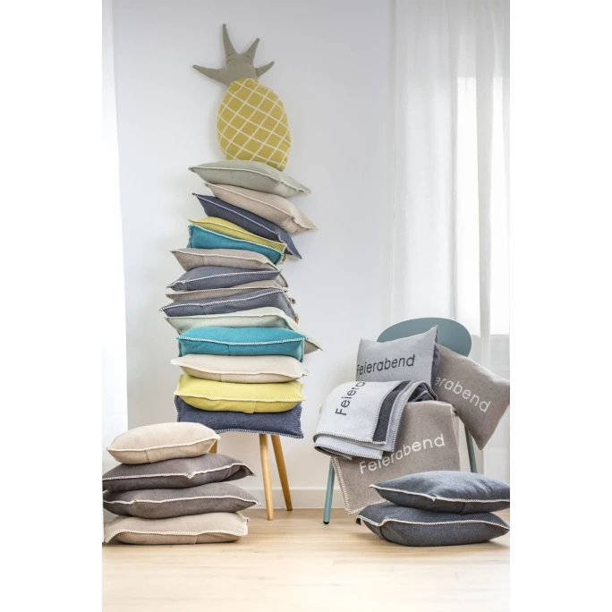 David Fussenegger SYLT Kissenhülle Uni Mit Zierstich - 40x40 Cm - Fango 2 David Fussenegger SYLT Kissenhülle Uni Mit Zierstich - 40x40 Cm - Fango – Bild 2