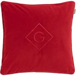 GANT Velvet G Kissenhülle - 50x50 Cm - Ruby Red
