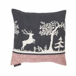 David Fussenegger NOVA Kissenhülle Alpine Bordüre - 50x50 Cm - Anthrazit