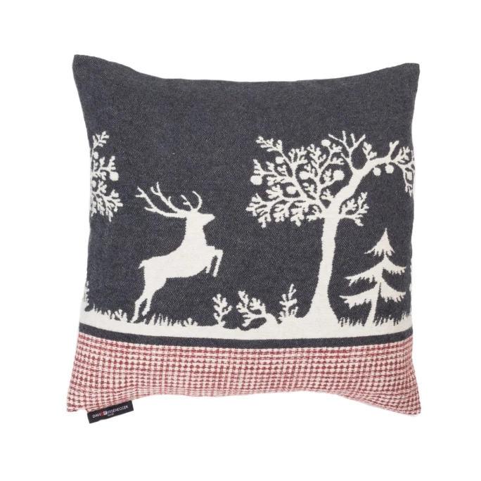 David Fussenegger NOVA Kissenhülle Alpine Bordüre - 50x50 Cm - Anthrazit 1 David Fussenegger NOVA Kissenhülle Alpine Bordüre - 50x50 Cm - Anthrazit