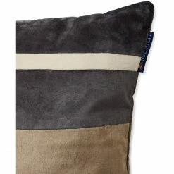 Lexington Striped Velvet Kissenhülle - 50x50 Cm - Walnut/dark Gray -Pip Studio Shop unnamed file 686