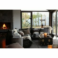 Lexington Striped Velvet Kissenhülle - 50x50 Cm - Walnut/dark Gray -Pip Studio Shop unnamed file 688