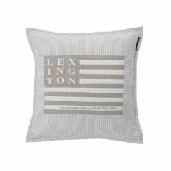 Lexington Arts & Craft Sham Kissenhülle Mit Amerika-Flagge - 50x50 Cm - LEX Beige/white