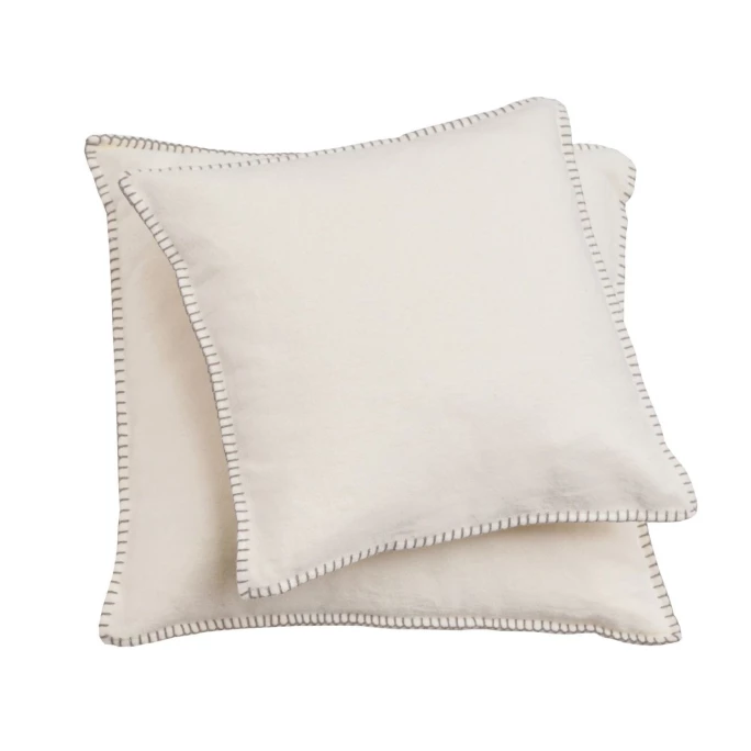 David Fussenegger SYLT Kissenhülle Uni Mit Zierstich - 40x40 Cm - Rohweiß 1 David Fussenegger SYLT Kissenhülle Uni Mit Zierstich - 40x40 Cm - Rohweiß