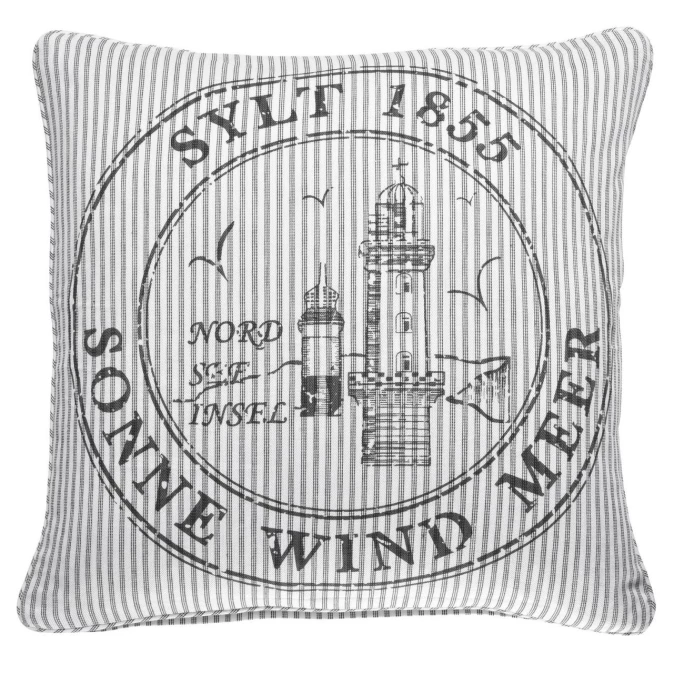 Pad OCEAN Kissenhülle - 45x45 Cm - Grey Sylt 1 Pad OCEAN Kissenhülle - 45x45 Cm - Grey Sylt