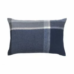 Elvang Denmark ELVANG Manhattan Kissenhülle - 40x60 Cm - Dark Blue/asphalt 1 - Rechteckig